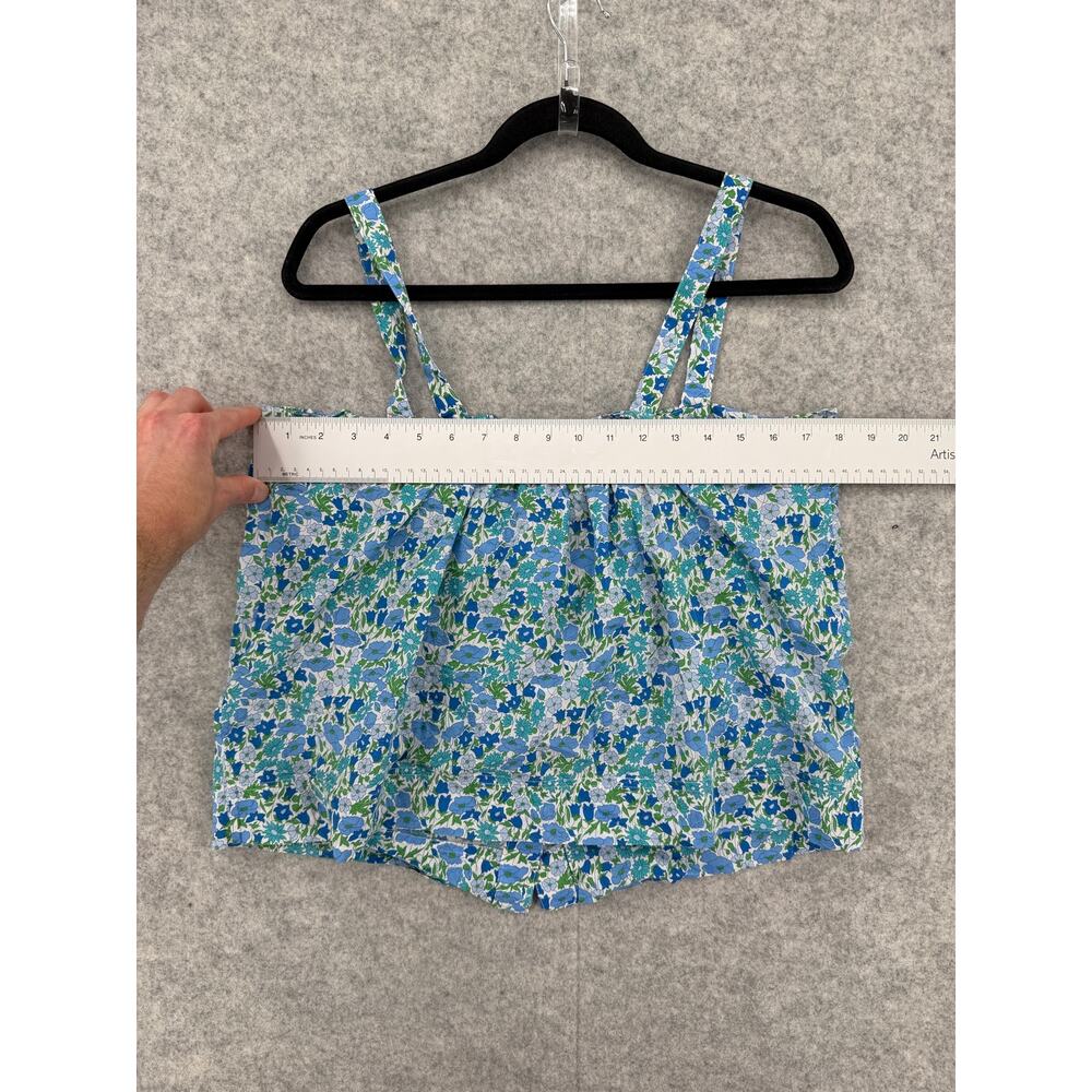 J. Crew Liberty Poppy and Daisy Smocked Button-Front Tank Top Size Medium - Picture 9 of 10